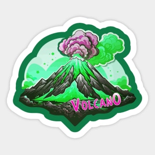 Volcano Sticker